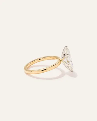 Quince Quince | Women's Lab Grown Diamond Marquise Comfort Fit Engagement Ring 2ct in Yellow Gold — Women Spring gold Accessories