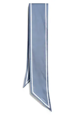 Vince Vince Stripe Silk Scarf in Azul — Women Summer grey Accessories