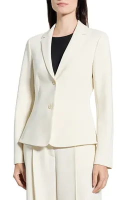 Theory Theory Admiral Crepe Blazer in Rice — Women Spring white Outerwear