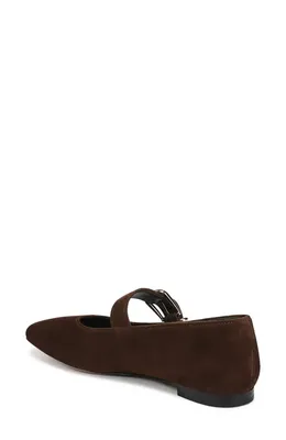 Vince Vince Daniela Mary Jane Flat in Clove Suede — Women Autumn chocolate Shoes