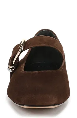 Vince Vince Daniela Mary Jane Flat in Clove Suede — Women Autumn chocolate Shoes