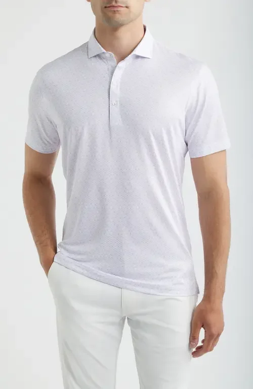johnnie-O johnnie-O Pip Floral Performance Jersey Polo in Viola — Men Winter white Tops