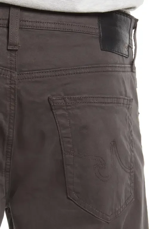 AG AG Everett Stretch Sateen Slim Straight Pants in Shadow Hawk — Men Autumn brown Trousers & Chinos