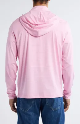 johnnie-O johnnie-O Hybrid Performance Quarter Zip Hoodie in Cabo — Men Spring pink Tops
