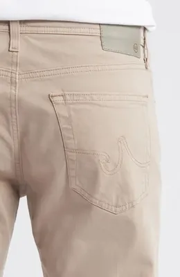 AG AG Everett Stretch Sateen Slim Straight Pants in Sparrow Brown — Men Autumn beige Pants