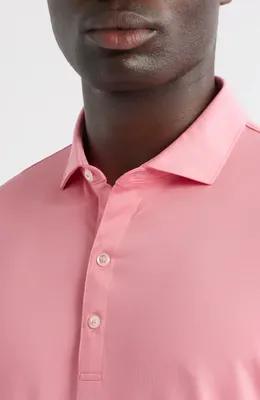 johnnie-O johnnie-O Birdie Classic Fit Performance Polo in Azalea — Men Spring pink Tops