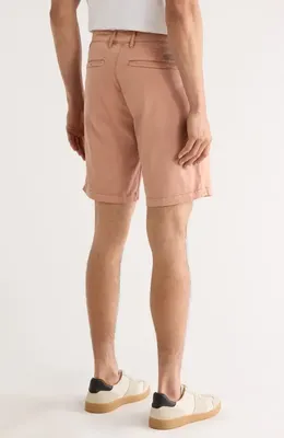 AG AG Wanderer 8.5-Inch Stretch Cotton Chino Shorts in Sulfur Faded Salmon — Men Spring pink Shorts