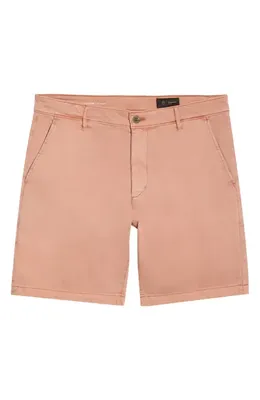 AG AG Wanderer 8.5-Inch Stretch Cotton Chino Shorts in Sulfur Faded Salmon — Men Spring pink Shorts