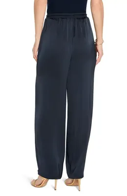 NIC+ZOE NIC+ZOE Day Gloss Wide Leg Pull-On Pants in Dark Indigo — Women Summer navy Pants