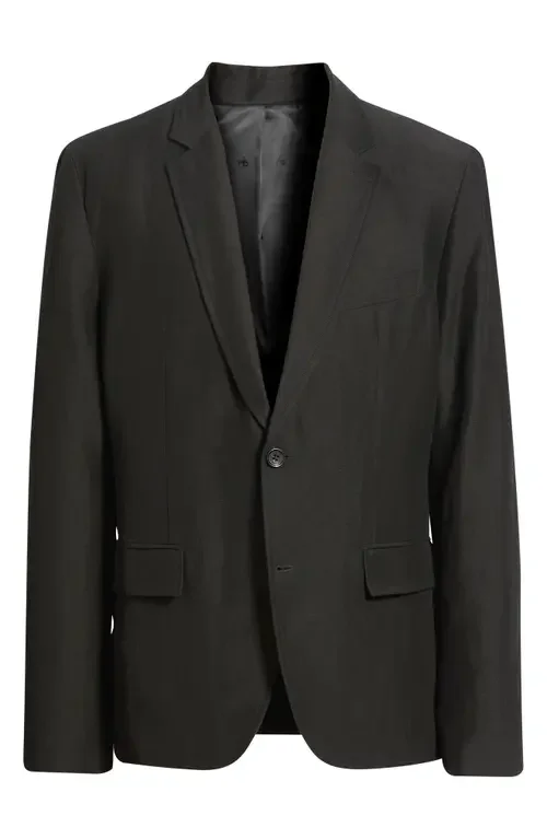 rag & bone rag & bone Skeleton Wool & Linen Sport Coat in Black — Men Winter black Outerwear