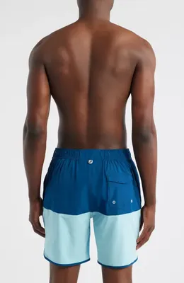 johnnie-O johnnie-O Tully Colorblock Swim Trunks in Sport Navy — Men Summer navy Swimwear