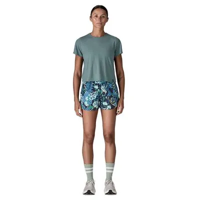 Patagonia Patagonia Short-Sleeve Capilene Cool Trail Cropped Shirt in Blue Sage — Unisex Summer teal Tops