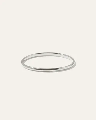 Quince Quince | Women's 14K Gold Stacker Ring in White Gold — Women Summer silver Jewelry