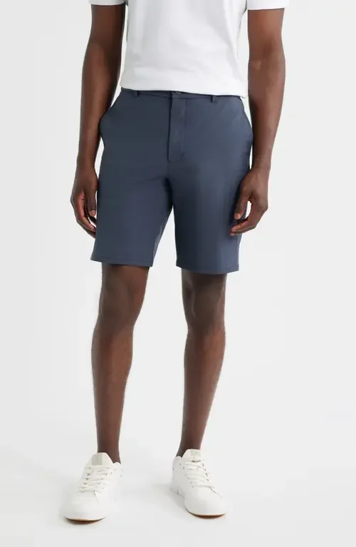 johnnie-O johnnie-O Mulligan Performance Chino Shorts in High Tide — Men Summer grey Shorts