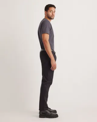 Quince Quince | Men's Comfort Stretch Traveler 5-Pocket Pants Straight in Black — Men Winter black Trousers & Chinos