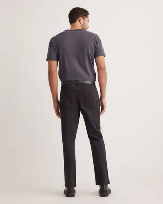 Quince Quince | Men's Comfort Stretch Traveler 5-Pocket Pants Straight in Black — Men Winter black Trousers & Chinos
