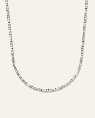 Quince Quince | Women's 14K Gold Lab Grown Diamond Tennis Necklace 5ctw in White Gold — Women Summer white Accessories