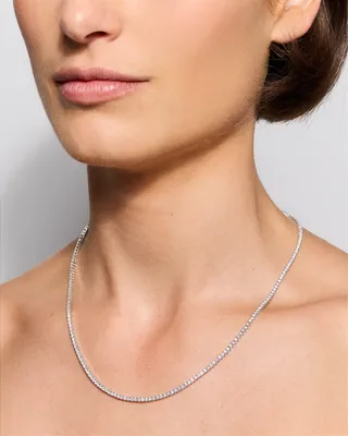 Quince Quince | Women's 14K Gold Lab Grown Diamond Tennis Necklace 5ctw in White Gold — Women Summer white Accessories