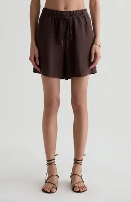 AG AG Century Drawstring Shorts in Oak Barrel — Women Autumn black Shorts