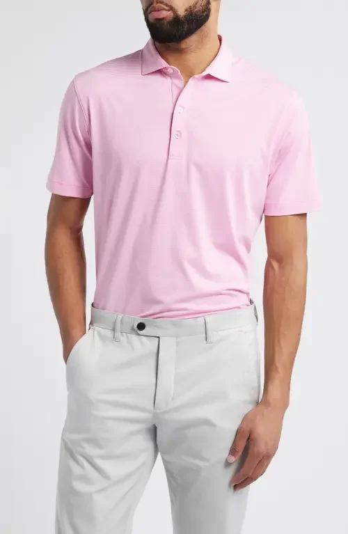 johnnie-O johnnie-O Lyndon Classic Fit Polo in Cabo — Men Spring pink Tops