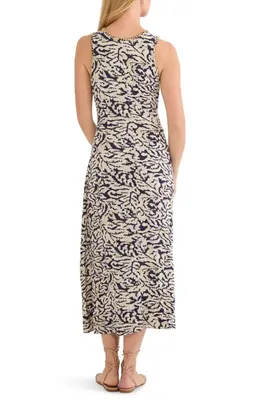 NIC+ZOE NIC+ZOE Contrast Swirl Sleeveless Midi Dress in Neutral Multi — Women Summer white Dresses