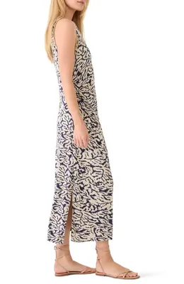 NIC+ZOE NIC+ZOE Contrast Swirl Sleeveless Midi Dress in Neutral Multi — Women Summer white Dresses