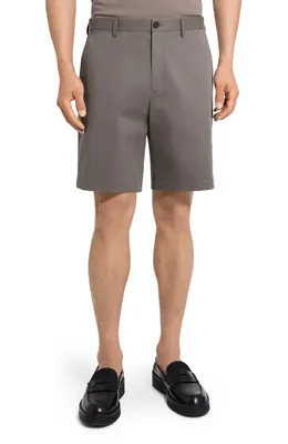 Theory Theory Standard Chino in Moonsoft Cotton Blend Shorts in Morel — Men Autumn grey Shorts