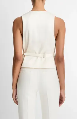 Vince Vince Fitted Vest in Off White — Women Winter white Outerwear