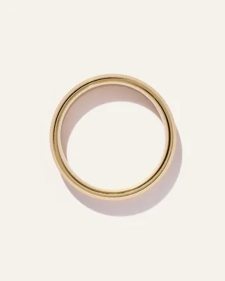 Quince Quince | Men's Tungsten Carbide Brushed Beveled Edge Band Rings in 14K Gold Plated — Men Autumn gold Jewelry