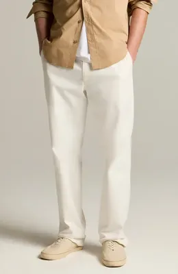 Vince Vince Louie Cotton & Linen Chinos in Blanco — Men Spring ivory Trousers & Chinos