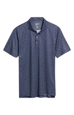 johnnie-O johnnie-O Minty Cocktail Print Performance Jersey Polo in Navy — Men Winter navy Tops