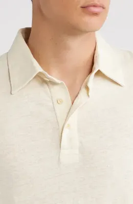 AG AG Bryce Stretch Cotton Polo in Champagne — Men Spring ivory Tops