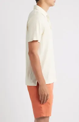 AG AG Bryce Stretch Cotton Polo in Champagne — Men Spring ivory Tops