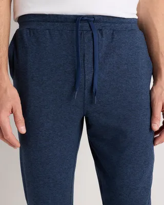Quince Quince | Men's Flowknit Performance Joggers in Heather Navy — Men Winter purple Athletic Pants