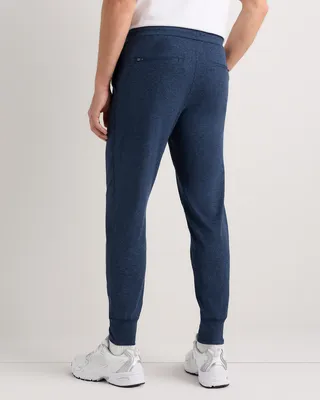 Quince Quince | Men's Flowknit Performance Joggers in Heather Navy — Men Winter purple Athletic Pants