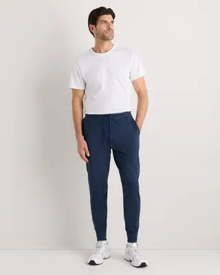 Quince Quince | Men's Flowknit Performance Joggers in Heather Navy — Men Winter purple Athletic Pants