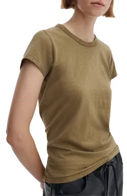 rag & bone rag & bone The Slub Organic Pima Cotton T-Shirt in Military Olive — Women Autumn grey Tops