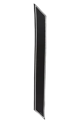 Vince Vince Stripe Silk Scarf in 001Blk — Women Winter black Accessories
