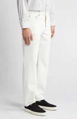 FRAME FRAME The Straight Leg Jeans in Off White — Men Winter white Pants