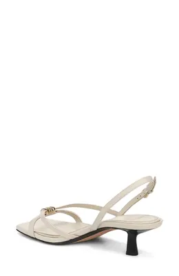 Vince Vince Tali Slingback Kitten Heel Sandal in Moonlight — Women Spring ivory Shoes