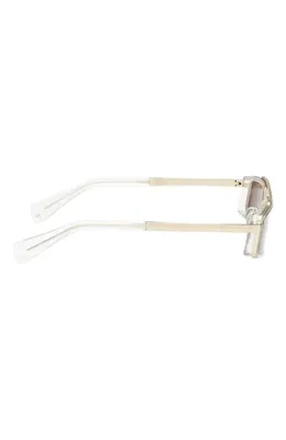 rag & bone rag & bone 52mm Navigator Sunglasses in Gold /Crystal Clear /Brown in Gold/Crystal Clear/Brown — Unisex Spring tan Accessories