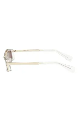 rag & bone rag & bone 52mm Navigator Sunglasses in Gold /Crystal Clear /Brown in Gold/Crystal Clear/Brown — Unisex Spring tan Accessories