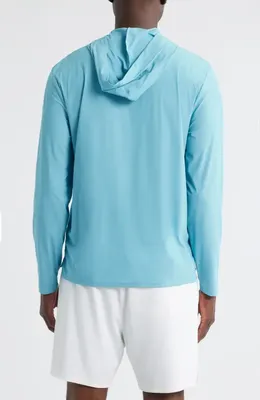 johnnie-O johnnie-O Maxwell Hooded Long Sleeve T-Shirt in Haze — Men Summer silver Tops