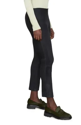 Vince Vince Stretch Suede Split Hem Crop Pants in Coastal Blue — Women Summer teal Pants