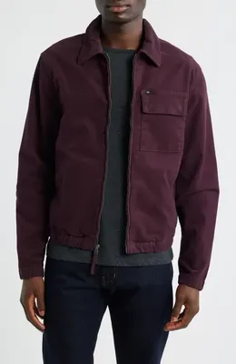 AG AG Philip Zip Stretch Cotton Jacket in Mulberry — Men Autumn purple Outerwear