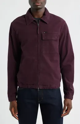 AG AG Philip Zip Stretch Cotton Jacket in Mulberry — Men Autumn purple Outerwear