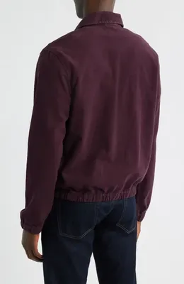 AG AG Philip Zip Stretch Cotton Jacket in Mulberry — Men Autumn purple Outerwear