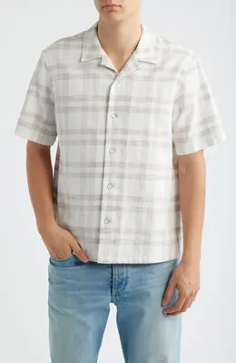 rag & bone rag & bone Avery Plaid Camp Shirt in Chada — Men Spring white Button-Down Shirts