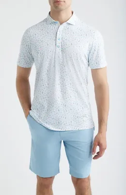johnnie-O johnnie-O Burgers N' Beers Performance Polo in White — Men Winter white Tops