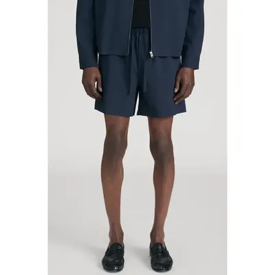 FRAME FRAME Seersucker Drawstring Shorts in Navy — Men Winter navy Shorts
